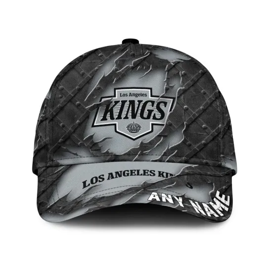 Discover Los Angeles Kings Personalized Name Black Metal Design Classic Cap