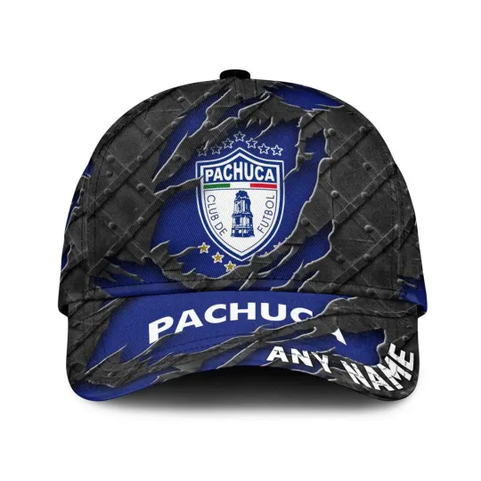 Discover LIGA MX C.F. Pachuca Personalized Name Black Metal Design Classic Cap