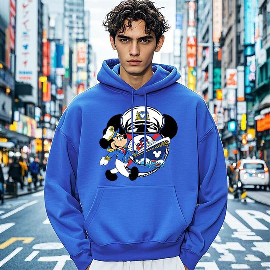 Discover Disney Captain Mickey Mouse Cruise Line Trip Print Hoodie for Men Sports Sweatshirt Casual Tops Adult Loose Clothing