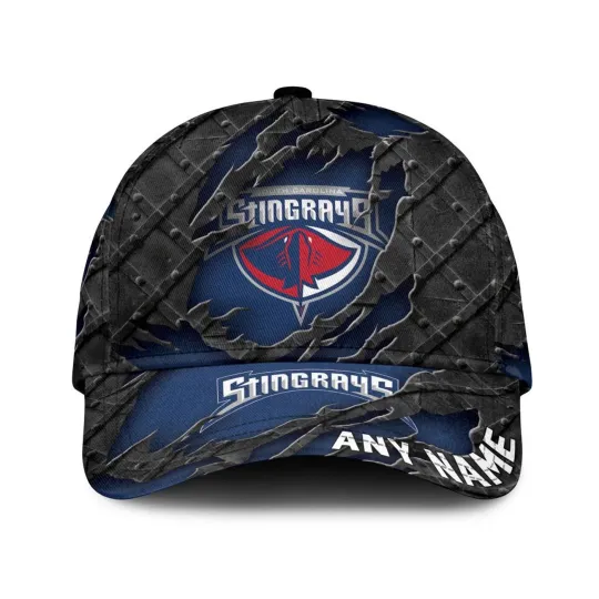 South Carolina Stingrays Personalized Name Black Metal Design Classic Cap