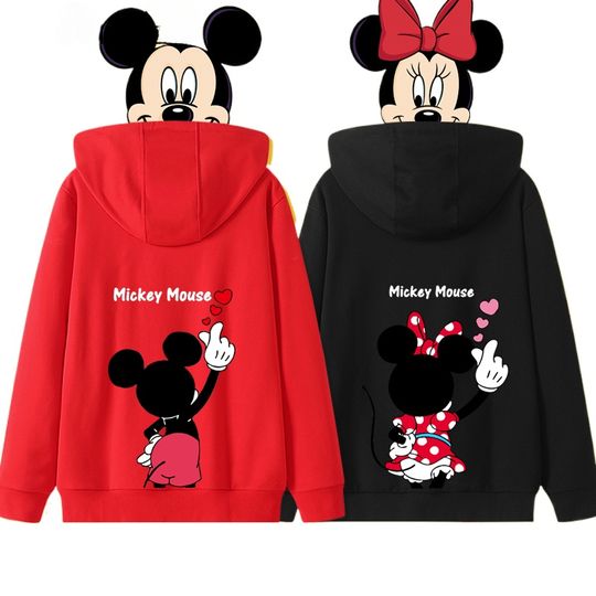 Discover Disney Cartoon Donald Duck Daisy Duck Couple Hooded Hoodie Women's Autumn/Winter Coat Hoodie Sweatshirt Anime Pullover Hoodie