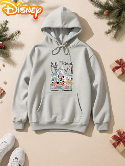 Discover Disney Toy Story Hoodie - Vintage Pullover Sweatshirt with Woody & Buzz Lightyear, Soft Beige Hooded Sweater for Fans