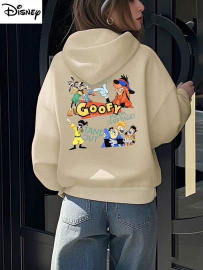 Discover Goofy and Gangster Squad Hoodie for Women Official Licensed Merchandise Cozy Fleece Casual Hooded Sweatshirt