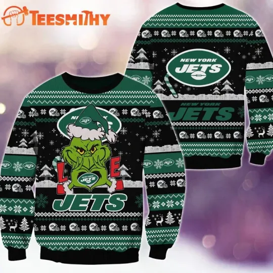 Discover New Y@rk Je_t football funny character Football Limited Ugly Christmas Sweater