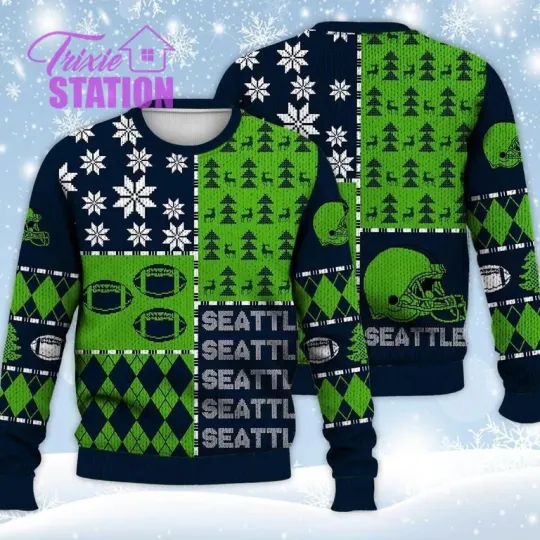 Discover BB Ugly Sweater Christmas 3D Hoodie Ice Hockey Xmas Shirt