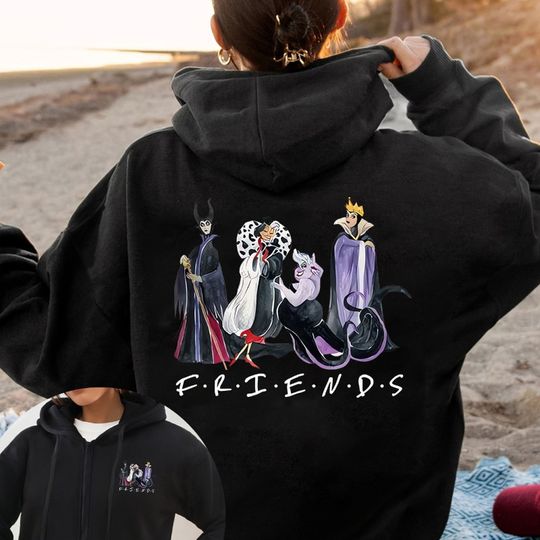 Discover Disney Dark Fairy Tale Style Villain Character Hoodie Zipper Autumn and Winter New Casual Men's and Women's Outerwear Streetwear