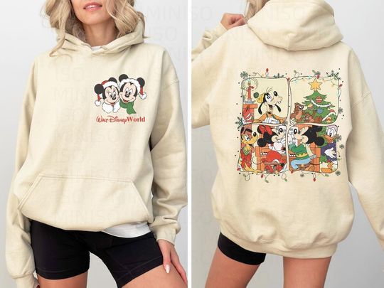 Discover Disney World Sweatshirt Vintage Disneyworld Sweatshirt Mickey Friends Sweatshirt Christmas Disneyworld Sweater Disney Xmas Tree