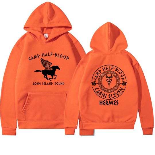 Discover Unisex Percy Jackson 2-sided Hoodie Camp Half Blood Shirt Fall Training Camp Game Shirts Halloween Wicca Hoodies Book Lover Gift