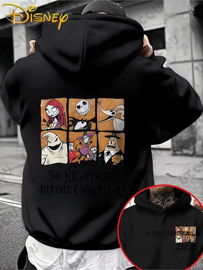 Discover Halloween The Nightmare Before Christmas Sally & Jack Print Men‘s Hoodies Autumn Winter Long Sleeve Sweatshirt Casual Unisex Top