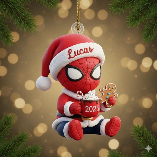 Discover Personalized Spiderman Acrylic Ornament, Disney Spider Christmas Gift, Christmas Ornament For Kid, Christmas Tree Decor, Christmas Ornament