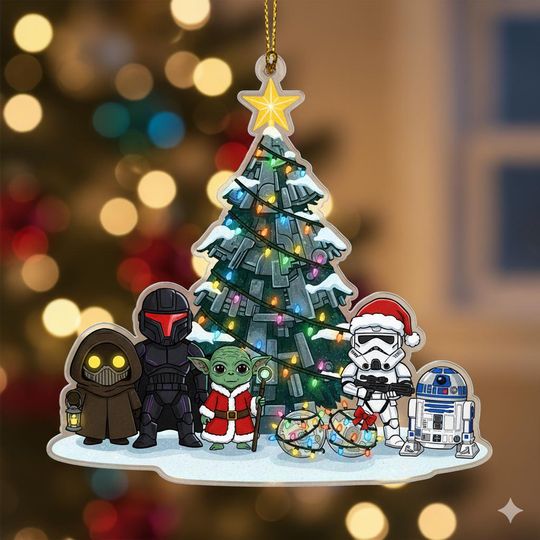 Discover Star Wars Christmas Acrylic Ornament, Star Wars Merry Christmas Xmas Decor, Merry Sithmas Galaxy's Edge Xmas Ornament, Christmas Ornament
