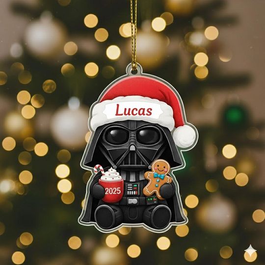 Discover Personalized Star Wars Christmas Ornament, Darth Vader Acrylic Ornament, Sci-Fi Movie Ornament, Star Wars Christmas Gift, Christmas Ornament