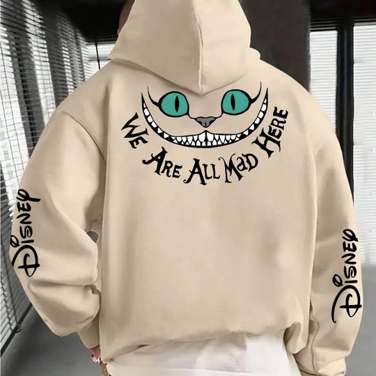 Alice's Adventures in Wonderland Men's Cheshire Cat Men's Hoodie Autumn/Winter New Unisex Casual Fashion Streetwear