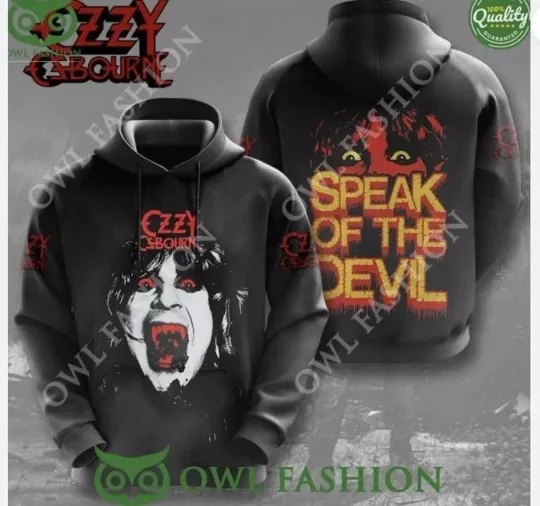 Ozzy Osbourne Speak Of The Devil 3D Hoodie Gift For Fans Hoodie 3d - all printed
