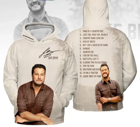 Discover Luke Bryan Mind Of A Country Boy Album Releasing 2024 3D Hoodie
