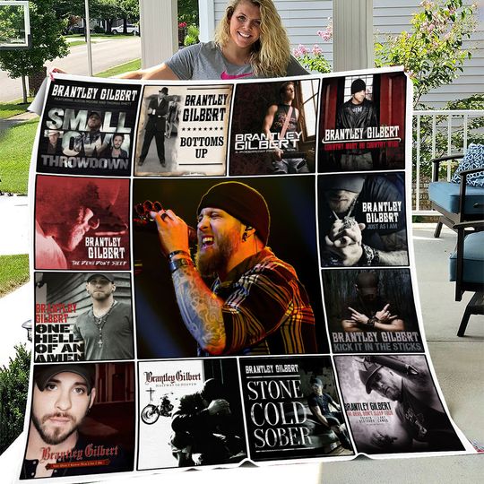 Brantley Gilbert Quilt Blanket, Gift for fan Music Lovers
