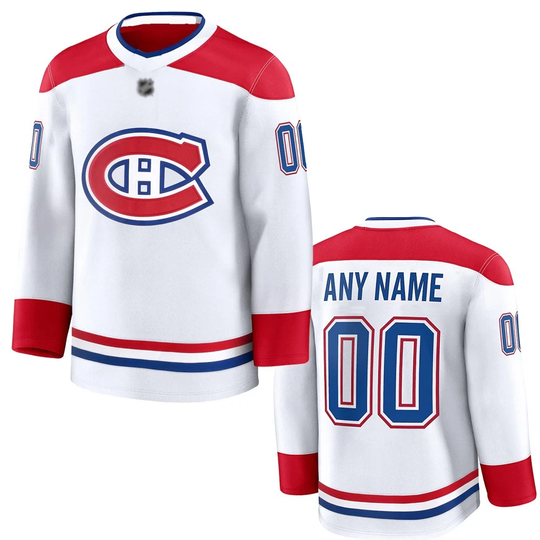 Personalized Men's Montreal Canadiens White Away Premium Hockey Shirt Fan Gear