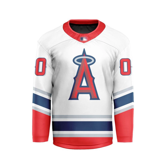 Personalized Los Angeles Angels Away Hockey Shirt Men's Fan Gear Christmas Gift