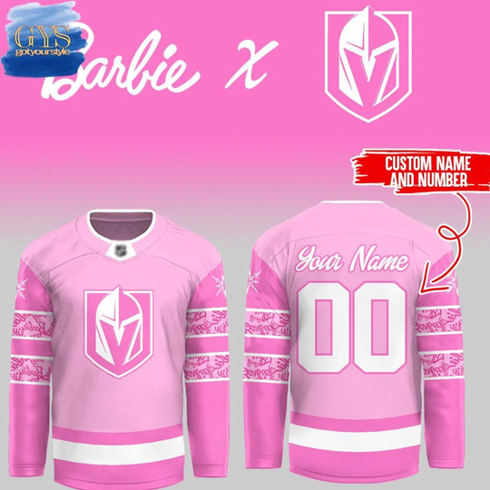 Discover Personalized Vegas Golden Knights Bar.bie Night Hockey Shirt Men's Fan Gear Gift