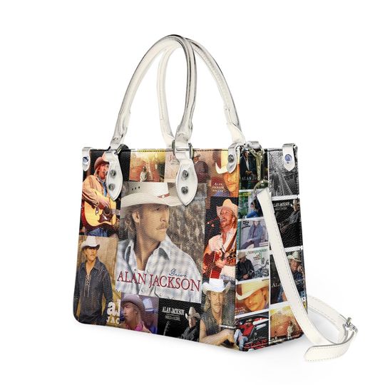 Alan Jackson Lover Women Leather Handbag Fan-made Leather Bag Gift For Her