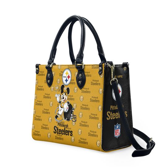 Pittsbs Team Steelerss Leather Bag, Sport Leather Bag, Leather Bag For Women