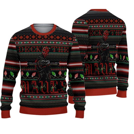 Star Wars Christmas Ugly Sweater, Darth Maul Holiday Sweater
