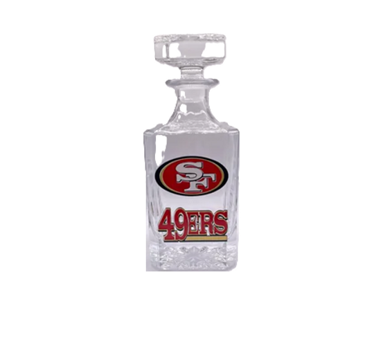49ers Whiskey Decanter, San Francisco Barware for Men Cave, Football Gift, Whiskey Accessories