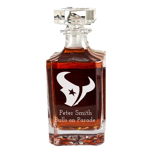 Houston Texans - Engraved Football Whiskey Decanter, Whiskey Lover Gift, Gift For Him, Football Fan