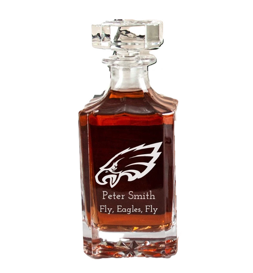 Philadelphia Eagles Engraved Football Whiskey Decanter, Whiskey Lover Gift, Gift For Him, Football Fan
