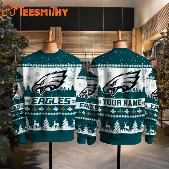 Discover Philadelphia Eagles Football Snow Ugly Christmas Sweater S-5XL