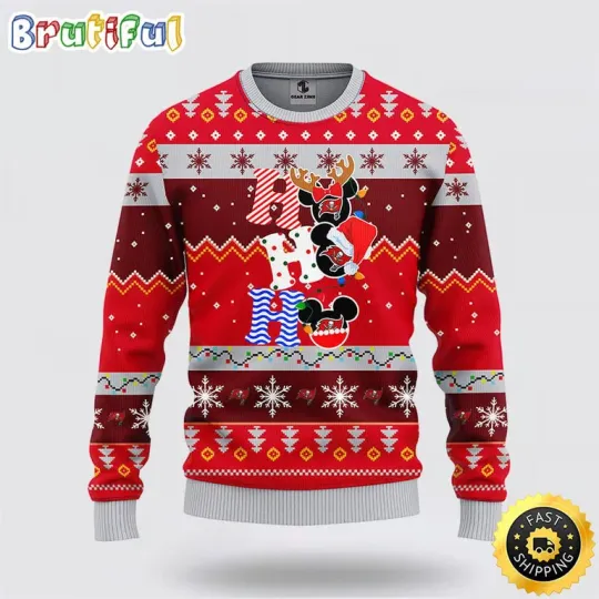 Discover Football Tampa Bay Buccaneers Mickey Ugly Christmas Sweater