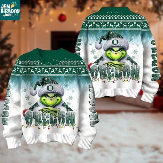 Discover Oregon funny character Stole Ducks Ugly Christmas Sweater