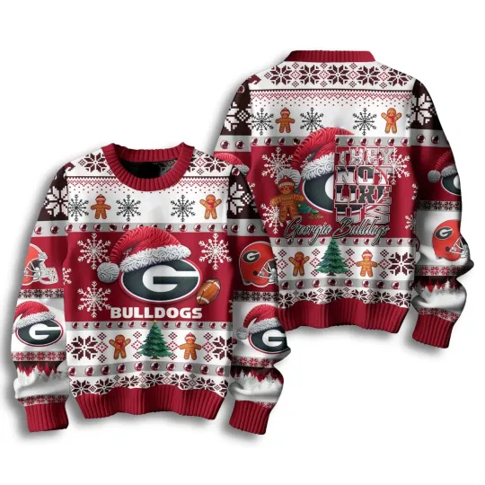 Georgia They Not Like Us Bulldogs Ugly Christmas Sweater