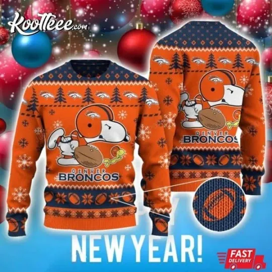 Denver Snoop Broncos Peanuts Christmas Ugly Sweater