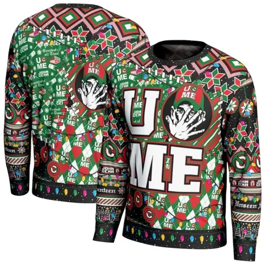 Discover Wrestling Entertainment Jo Cen U Can't See Me Ugly Christmas Sweater Men Women Holiday Pullover