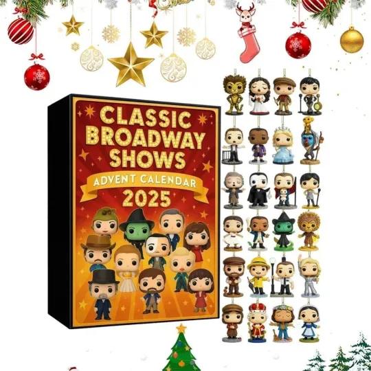 Discover Acrylic Advent Calendar 24 Days Classic Broadway Shows Countdown Calendar for Halloween 2025