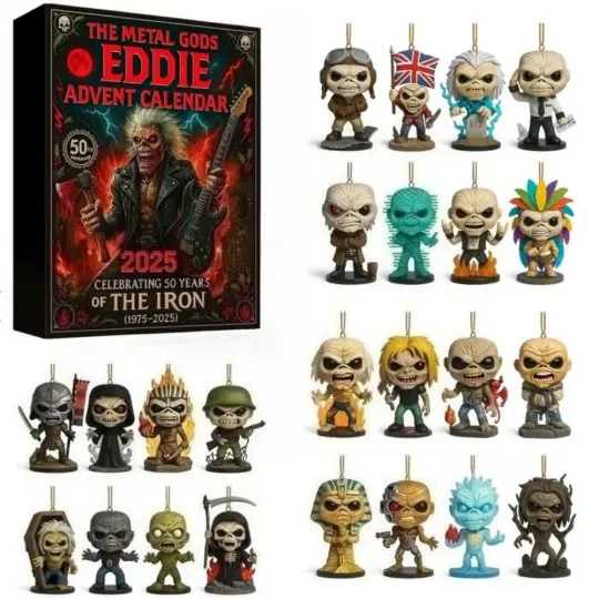 Discover Acrylic Advent Calendar Blind Box The Metal Gods Eddie 2025 Christmas Countdown Gift 24 Days