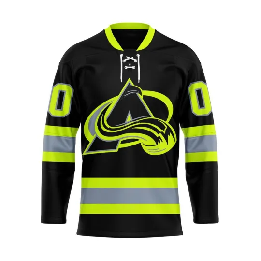 Discover Personalized Colorado Avalanche Special Honoring Firefighters Lace Hockey Shirt