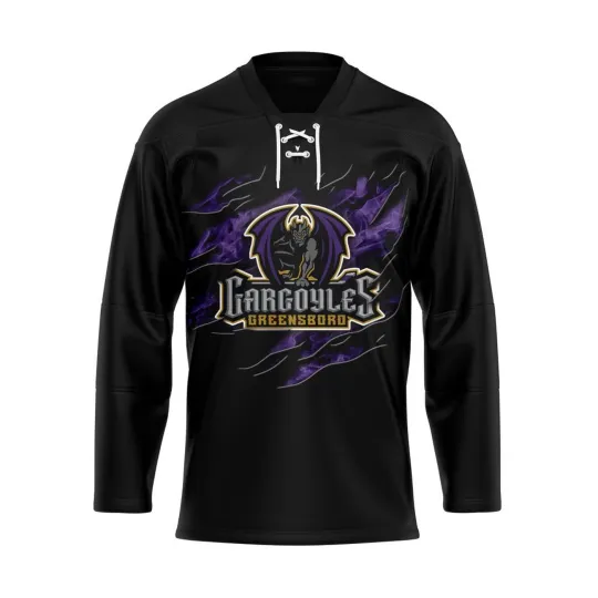 Discover Personalized Greensboro Gargoyles Special Design Concept Lace Hockey Shirt
