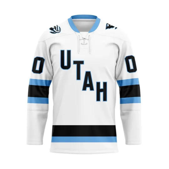 Discover Personalized Utah Mammoth Away Design Lace Hockey Shirt