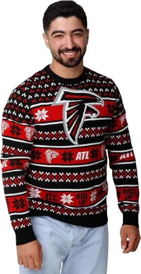 Team Big Logo Ugly Sweater Atlanta Football , Gift For Fan