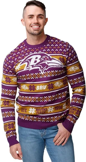 Discover Team Big Logo Ugly Sweater Baltimore Football , Gift For Fan