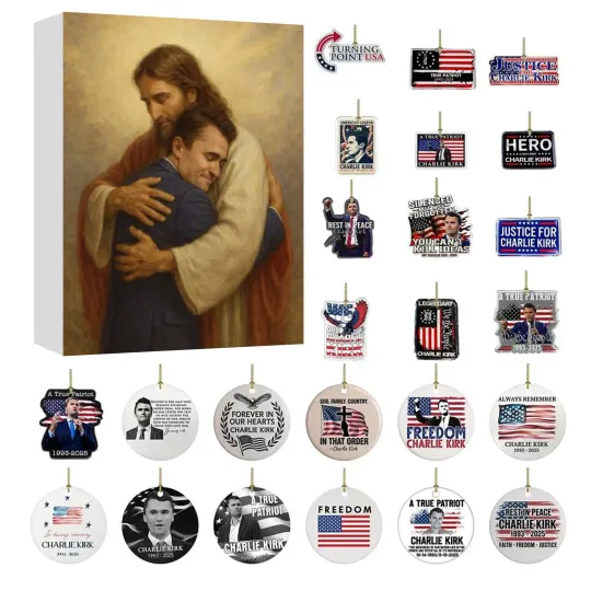 Discover 2025 Charlie Kirk Acrylic Advent Calendar 2D Surprise Drawers for Christmas Decor