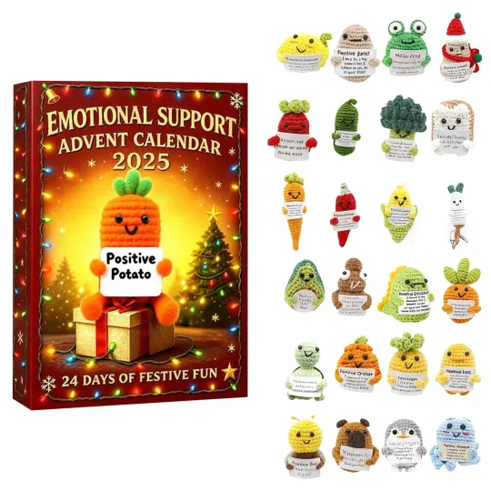 Discover 2025 Emotional Support Acrylic Advent Calendar 24 Days Christmas Decor, Home & Living, Blind Box