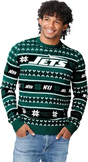 Discover Team Big Logo Ugly Sweater New York Football, Gift For Fan