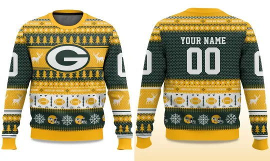 Discover Personalized Christmas Packers Ugly Sweatshirt
