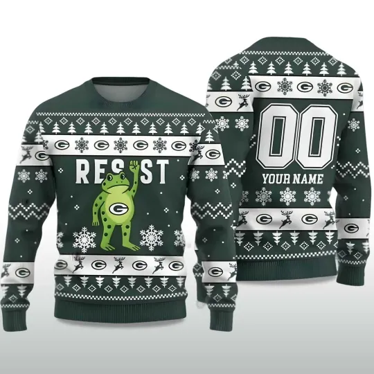 Discover Packers Portland Frog Resist Ugly Christmas Sweater
