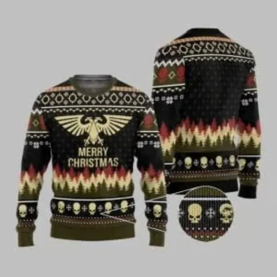 Discover 2025 Christmas Warhammer Imperium Ugly Christmas Sweater