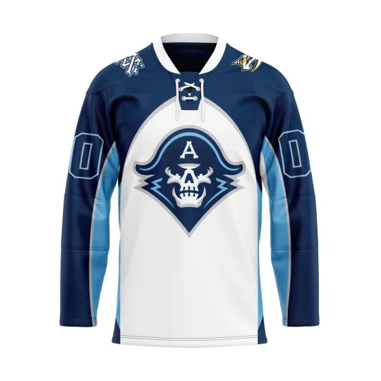Discover Personalized Milwaukee Admirals Away Lace Hockey Shirt Fllsize