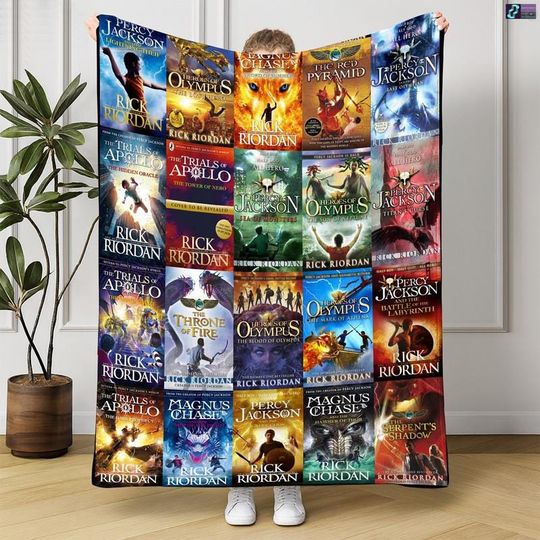 Percy Jackson Camp Half Blood Fleece Blanket, Rick Riordan Bookish Blanket, Funny Rick Riordan Gift, Percy Jackson And The Olympians Blanket